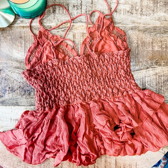 Free People Adella Cami top Rust Winding Roads - Picture 2 of 4